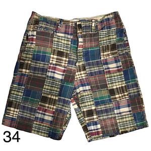 AMERICAN EAGLE Madras Plaid Longer Length Shorts